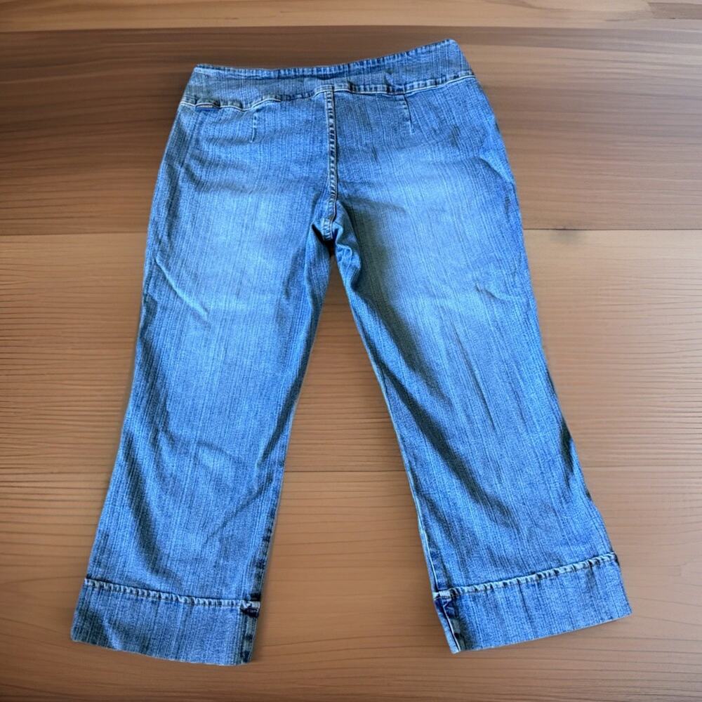 Vintage Jordache Jeans Womens 13 14 Blue Flare Lace Up Low Rise Y2K Dark Wash - Picture 2 of 7